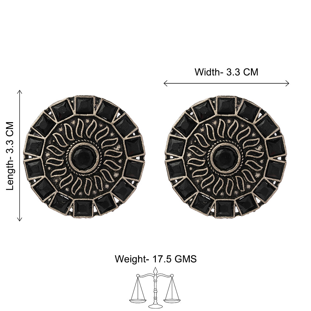 Spark stud earrings (Black)
