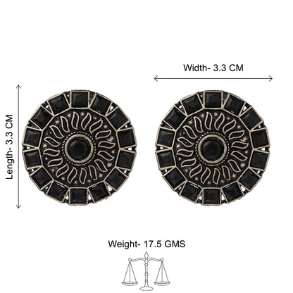 Spark stud earrings (Black)