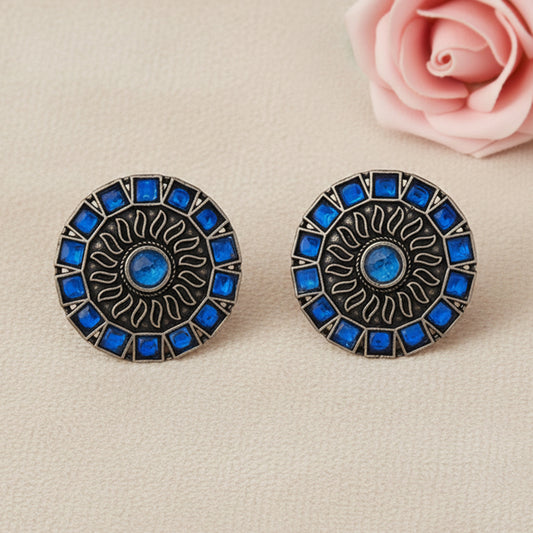 Spark stud earrings (Blue)