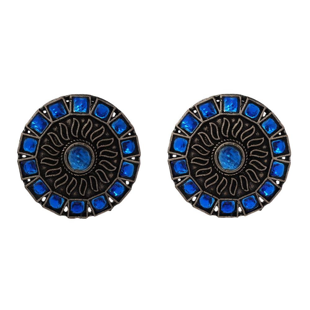 Spark stud earrings (Blue)