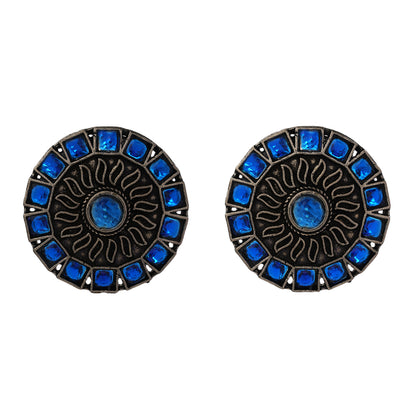 Spark stud earrings (Blue)