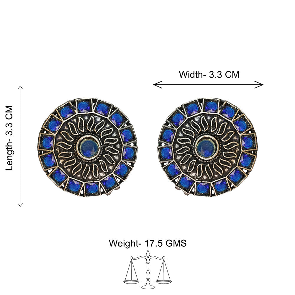 Spark stud earrings (Blue)