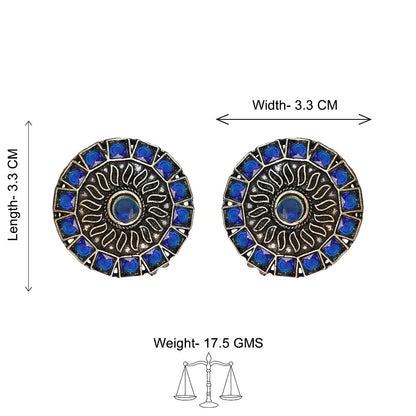 Spark stud earrings (Blue)
