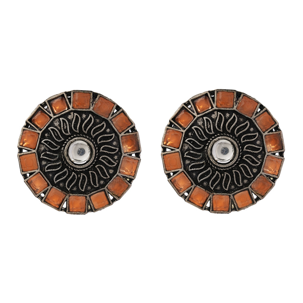 Spark stud earrings (Light Orange)
