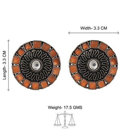 Spark stud earrings (Light Orange)