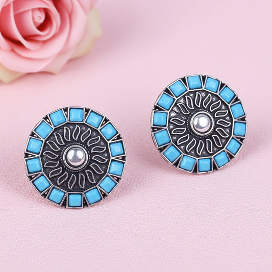 Spark stud earrings (Aqua Blue)