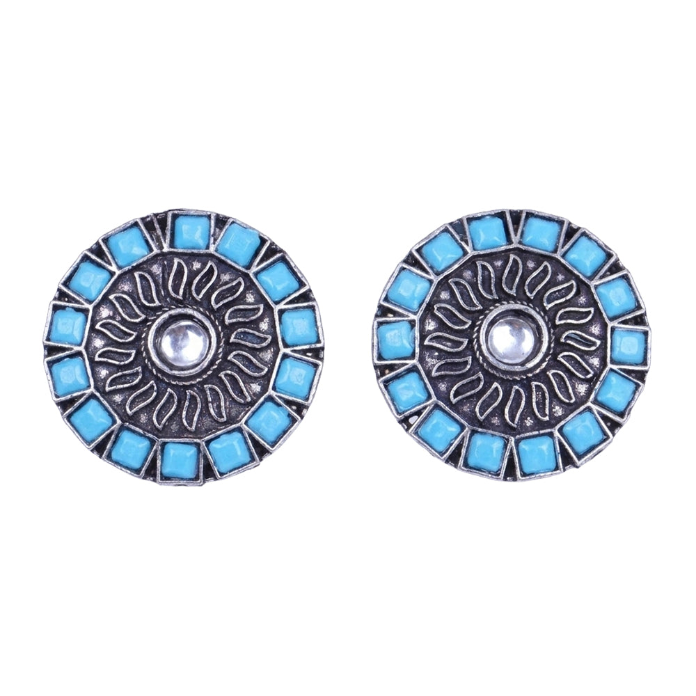 Spark stud earrings (Aqua Blue)