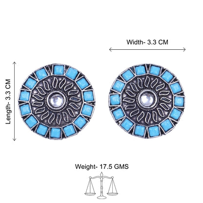 Spark stud earrings (Aqua Blue)