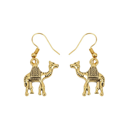 Carved Charm Dangler earrings (White) Camel dangler earrings Combo set