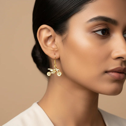 Peacock glow stone studded dangler & Biker Babe dangler Combo set