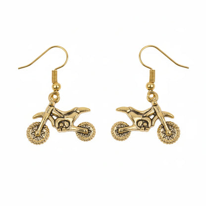 Carved Charm Dangler earrings (White) Biker Babe dangler earrings Combo set