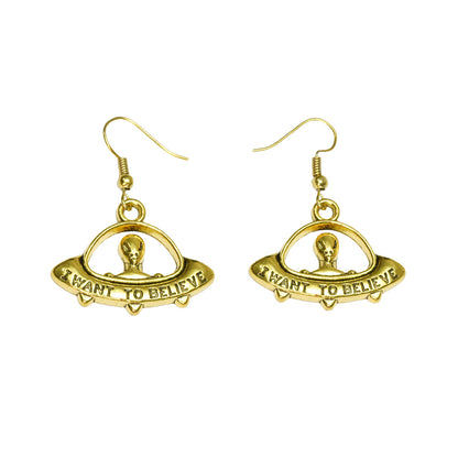 Starship dangler earrings