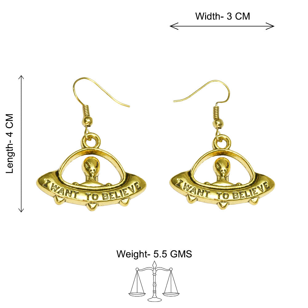 Starship dangler earrings