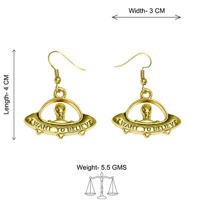 Starship dangler earrings