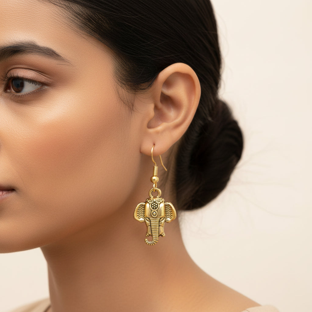 Ganpati dangler earrings