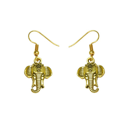 Carved Charm Dangler earrings (White) Ganpati dangler earrings Combo set
