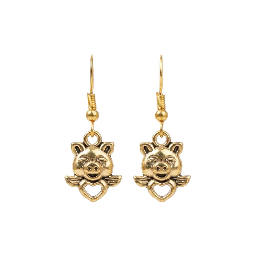 Oink Oink dangler earrings