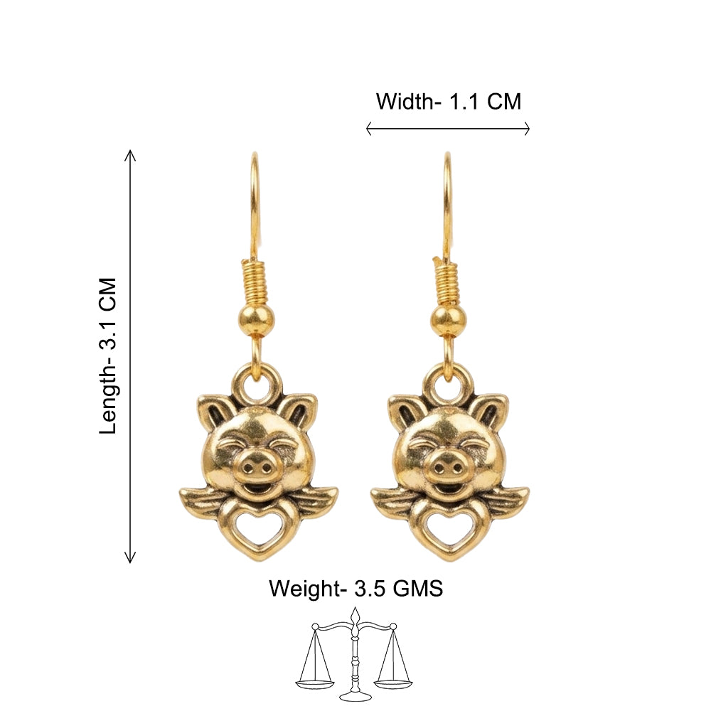 Oink Oink dangler earrings