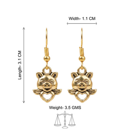 Oink Oink dangler earrings