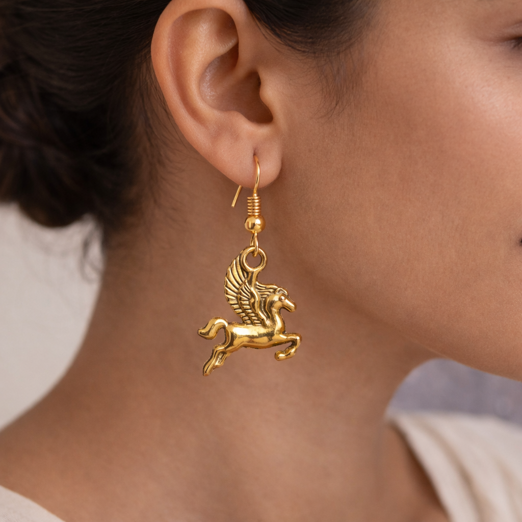 Wonderful wildflower oxidised stud earrings (Black)&Winged Glam dangler earrings Combo set