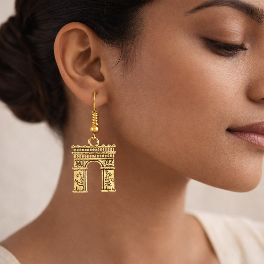 Carved Charm Dangler earrings &  Persian Glory dangler earrings Combo set