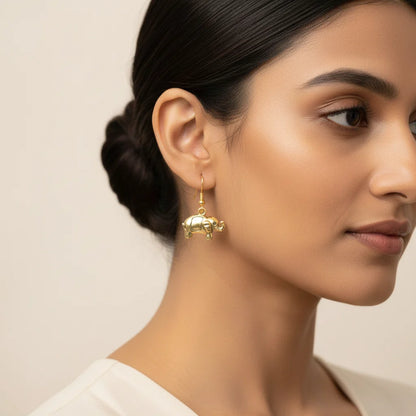 Kalash Kamal earring (Light Orange) Eleglam dangler earrings Combo set