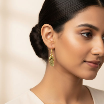 Carved Charm Dangler earrings &  Sole-mate dangler earrings Combo set