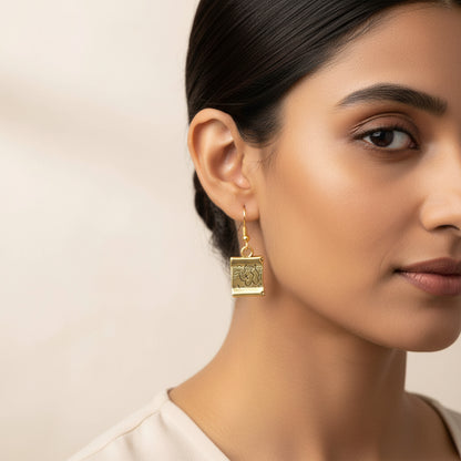 Globe trotter dangler earrings