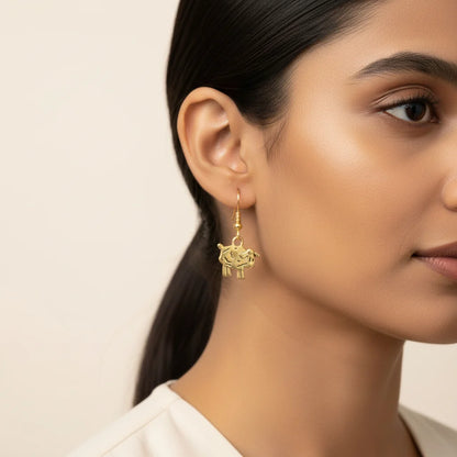 Peacock glow stone studded dangler earrings & Ba Ba dangler earrings Combo set