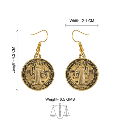 Kalash Kamal earring (Light Orange) Divine Benedict dangler earrings Combo set