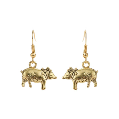 piggy dangler earrings