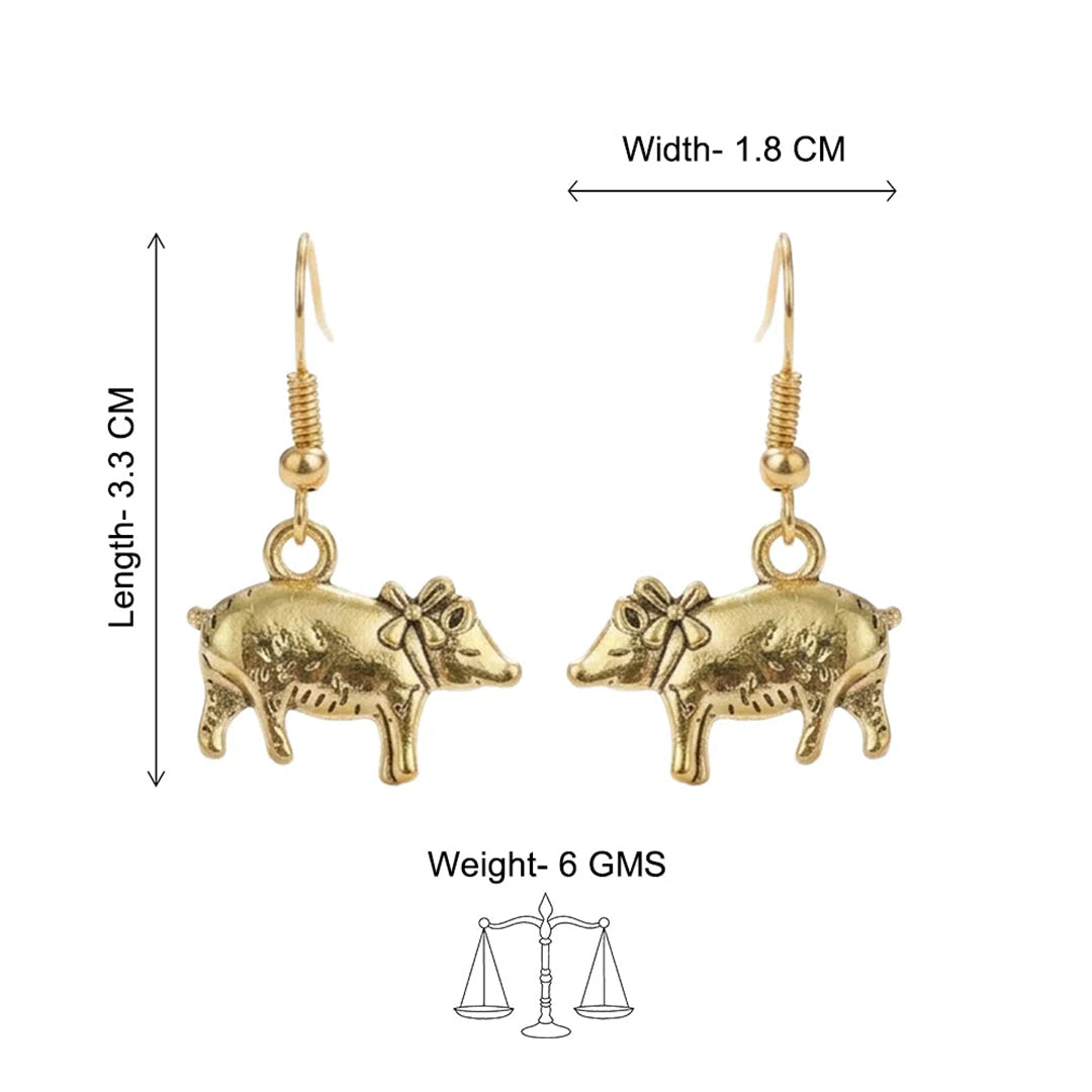 Kalash Kamal earring (Light Orange) piggy dangler earrings Combo set