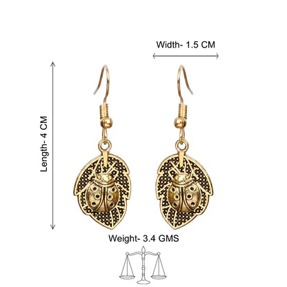 Kalash Kamal earring (Light Orange) Beetle bling dangler earrings Combo set