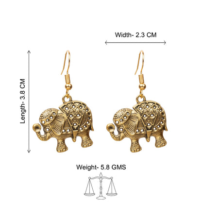 Trunk twist dangler earrings