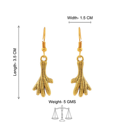 Talon twist dangler earrings