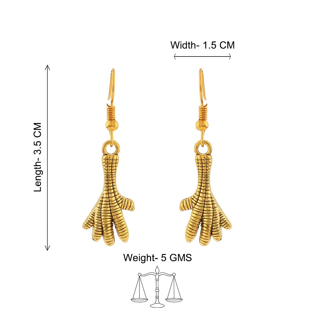 Peacock glow stone studded dangler & Talon twist dangler Combo set