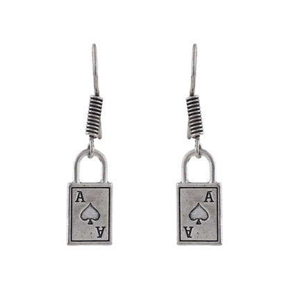 Leaf Cascade jhumki earrings (Red) The Vault dangler earrings (Silver) Combo set