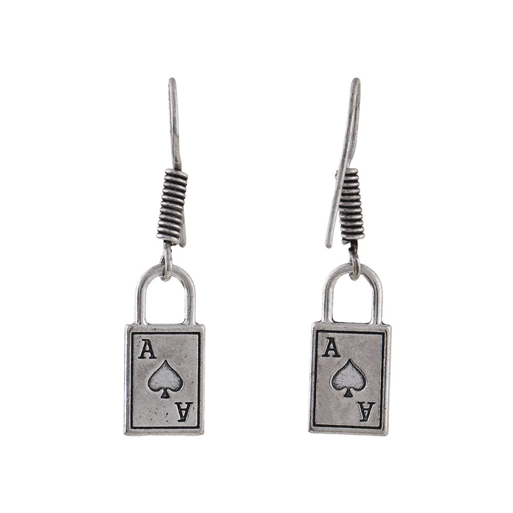 The Vault dangler earrings (Silver)