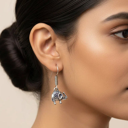Kalash Kamal earring  Trunk Tales dangler earrings (Silver) Combo set