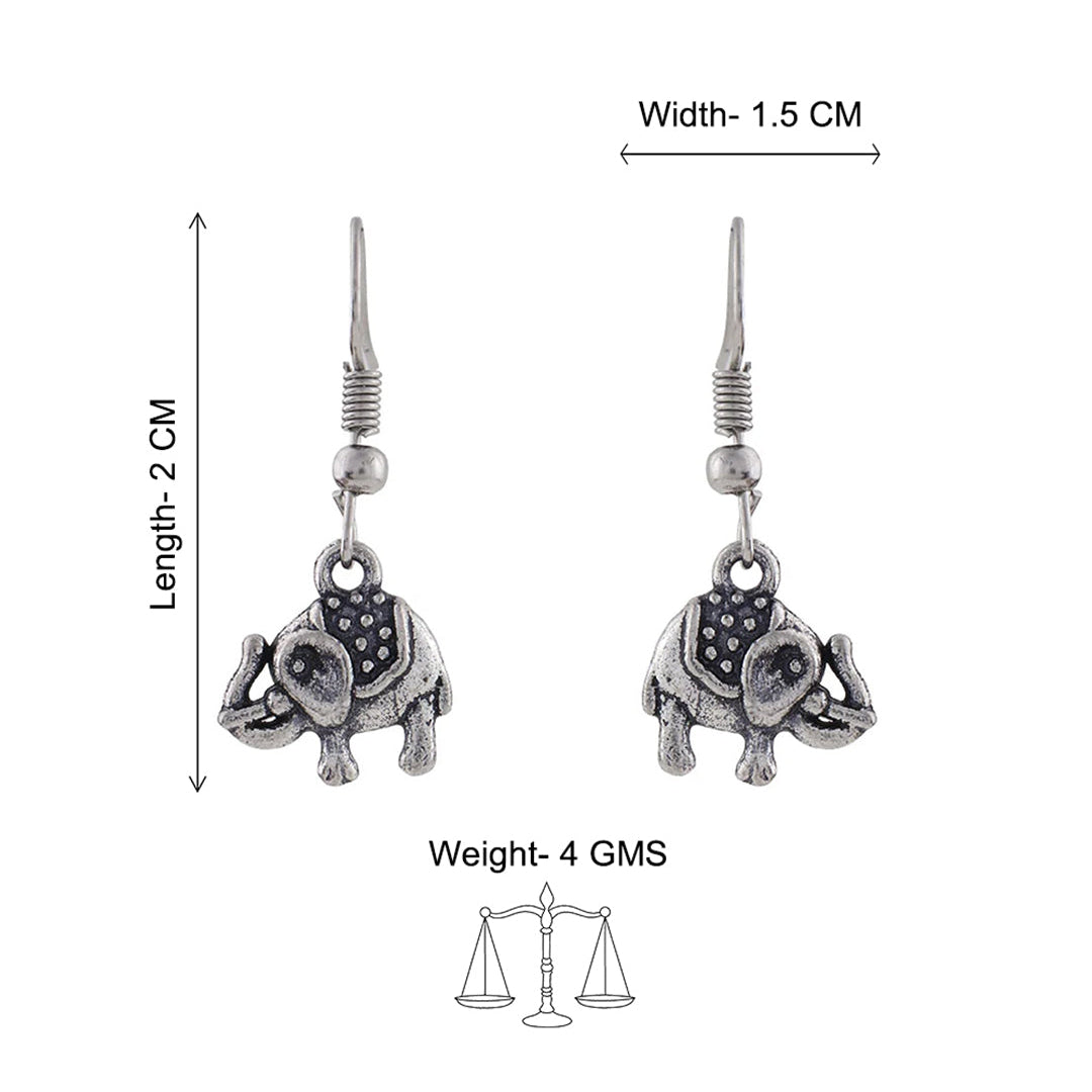 Kalash Kamal earring  Trunk Tales dangler earrings (Silver) Combo set