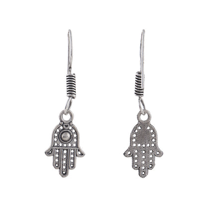 Evil Eye guard dangler earrings (Silver)