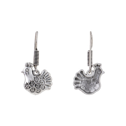 Rooster radiance dangler earrings (Silver)