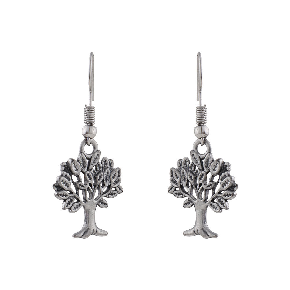Royal Triple Bell Layered Jhumka Earring (Dark Maroon) Roots of elegance dangler earrings (Silver) Combo set