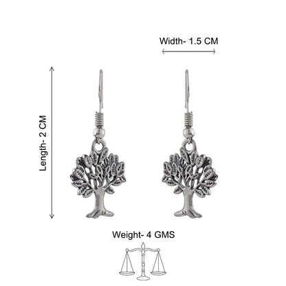 Roots of elegance dangler earrings (Silver)