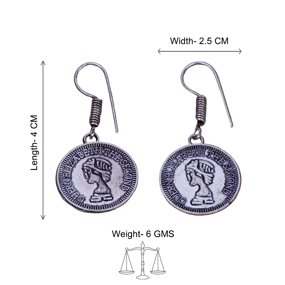 Crown Jewel dangler earrings (Silver)