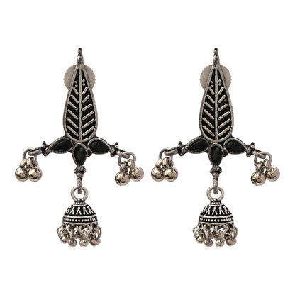 Nature's embrace jhumki earrings (Black)
