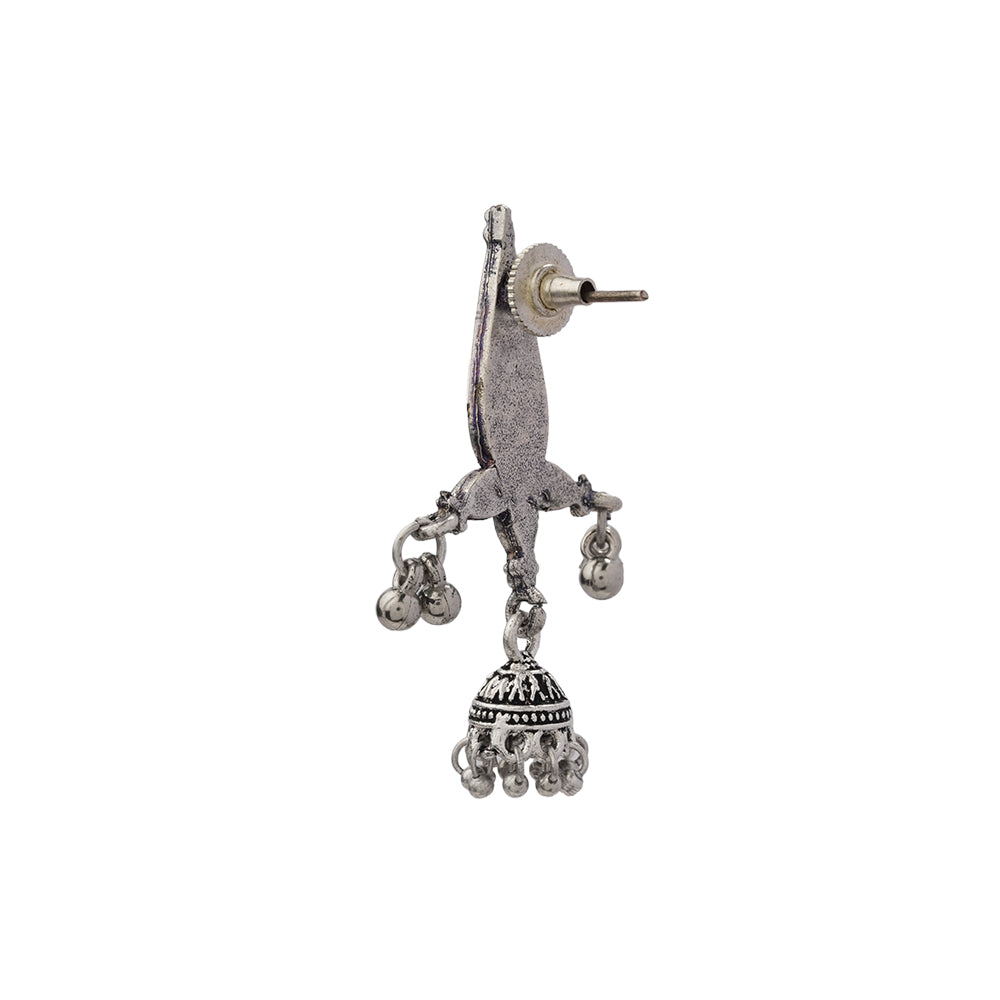 Nature's embrace jhumki earrings (Blue)