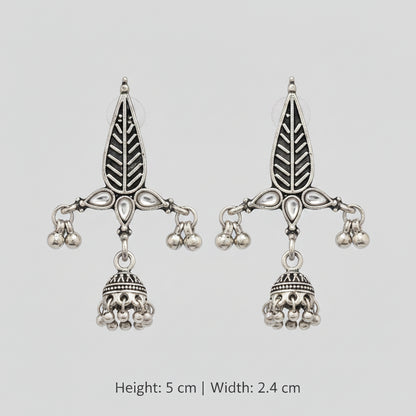 Nature's embrace jhumki earrings (White)