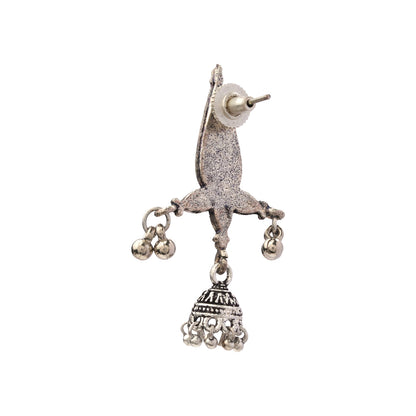 Nature's embrace jhumki earrings (Light Orange)