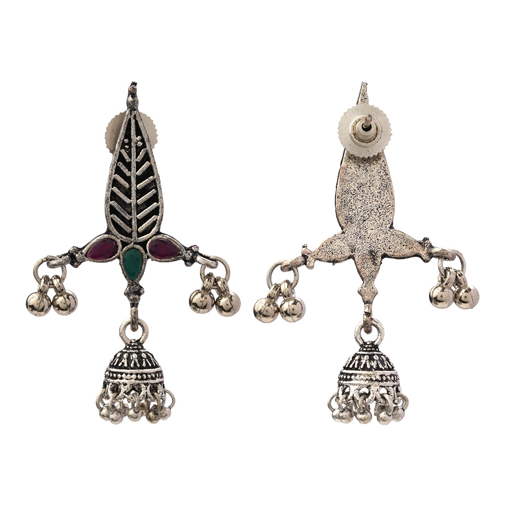 Nature's embrace jhumki earrings (Multicolored)